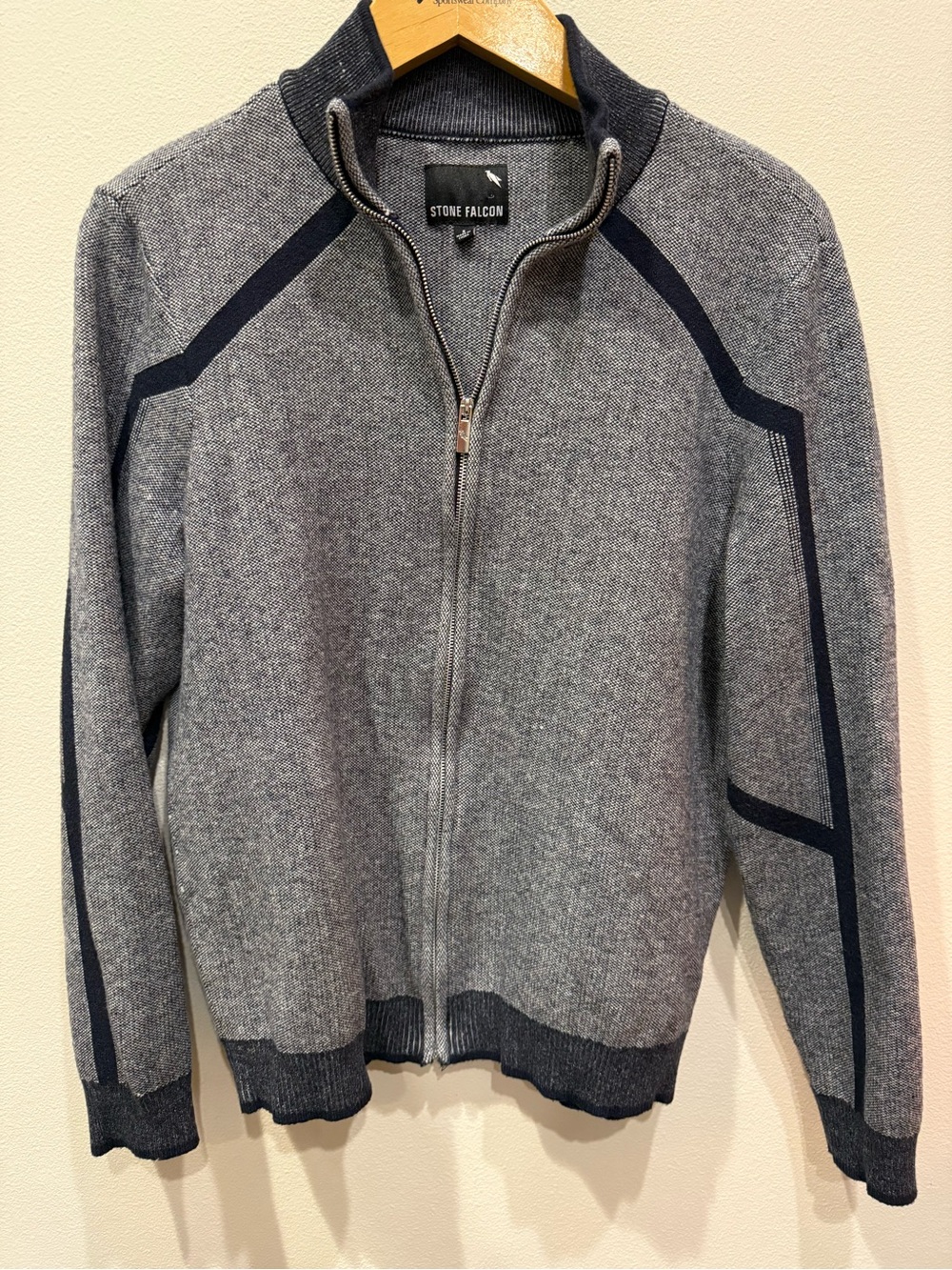Men’s Heather Gray Zip-Up Sweater Jacket
